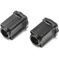 Pótalkatrész RC modellautókhoz Losi Mini LMT 1:18 4WD RTR: hátsó tengelytartó, 0 fok, alumínium, fekete.