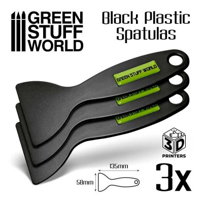 Black Plastic Spatulas - 3D printer / Čierne plastové špachtle - 3D tlačiareň