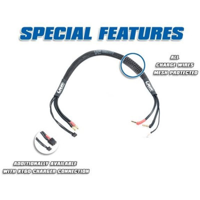 Nabíjecí kabel 60cm 2x2S LiPo HARDCASE z G4 na P4/5 včetně balančního konekt. XH