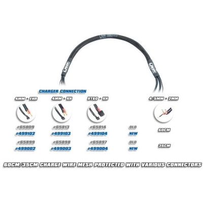 Nabíjecí kabel 60cm 2S LiPo HARDCASE z G4 na P4/5 včetně balančního konekt. EHR