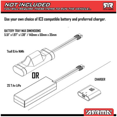 Arrma Vorteks Mega 550 1:10 RTR Basic modrá