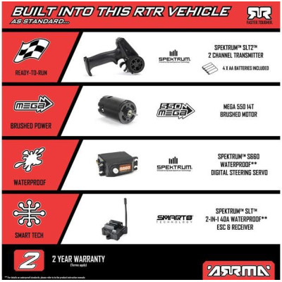 Arrma Vorteks Mega 550 1:10 RTR Basic modrá