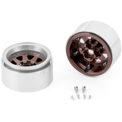 1.9'' Hliníkové beadlock disky offset -10 mm pro 1/10 crawler/expedice bronzové - 2 ks