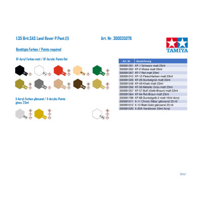 Tamiya 35076 SAS Land Rover Pink Panther 1/35