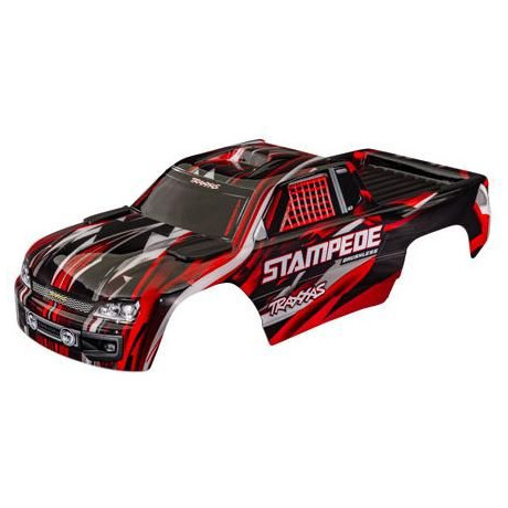 Traxxas Stampede karosszéria piros (sponseal nélkül)