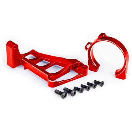 Traxxas držák motoru hliníkový červený (pro NO3461)