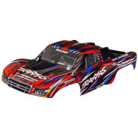 Traxxas Slash 4X4 karosszéria piros. Festett, összeszerelt karosszéria, beleértve a rugó nélküli rögzítő konzolt is. A #6940-es számú alkatrész (Slash 2WD) vagy a #6976-os és #10125-ös számú alkatrész (Slash 4x4) szükséges a régebbi, kapcsos karosszéria rögzítési rendszerrel rendelkező Slash alvázakhoz.