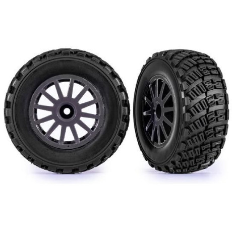 Traxxas kolo 2.2/3.0", disk Rally šedý, pneu gravel (2)