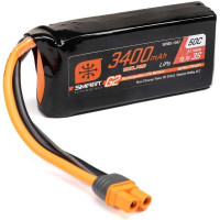 LiPo akkumulátor Spektrum Smart G2 Trail Pro LiPo 11.1V 3400mAh 50C IC3 egy új generációs akkumulátor, balancer csatlakozó nélkül, IC3 adatkábellel. Spektrum™ Smart töltő szükséges hozzá. Egy integrált mikrochip tárolja az egyes akkumulátorok egyedi paramétereit. Méretek: 96 x 47 x 26 mm.