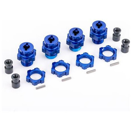 Traxxas náboj kola 17mm drážkovaný hliníkový modrý (4) (pro NO9080)