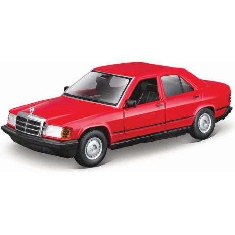 Bburago Mercedes-Benz 190E 1987 červená