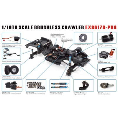 CHALLENGER PRO 1/10 sada 2,4GHz, šedá