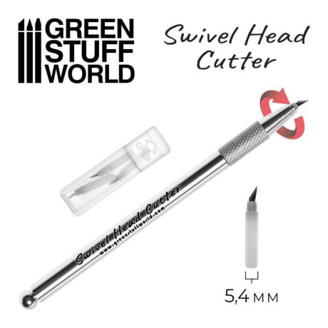 Metal Swivelhead HOBBY KNIFE +3blade / Kovový nôž HOBBY s otočnou hlavou +3nože