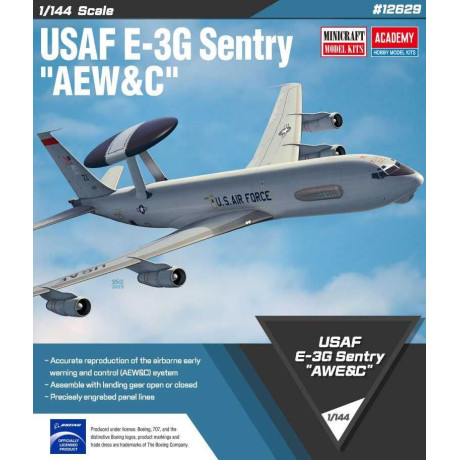 Model Kit letadlo 12629 - USAF E-3G Sentry "AEW&C" (1:144)