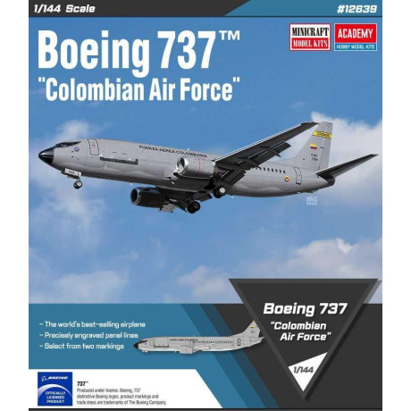 Model Kit letadlo 12639 - Boeing 737 "Colombian Air Force"  (1:144)