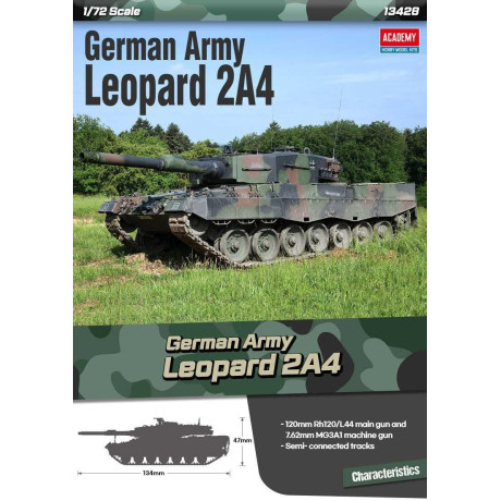Model Kit tank 13428 - German Army Leopard 2A4 (1:72)