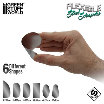 Flexible Steel Scrapers - 6 scrapers / Flexibilné oceľové škrabky - 6 škrabiek