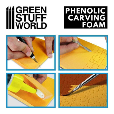 Phenolic Carving Foam 6mm - A4 size 10pc / Fenolová rezbárska pena 6mm - veľkosť A4 10ks