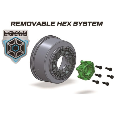 SC-PIONEER 1/10, 12mm, 14mm a 17mm odnímatelný hex, Černé disky, 2 ks