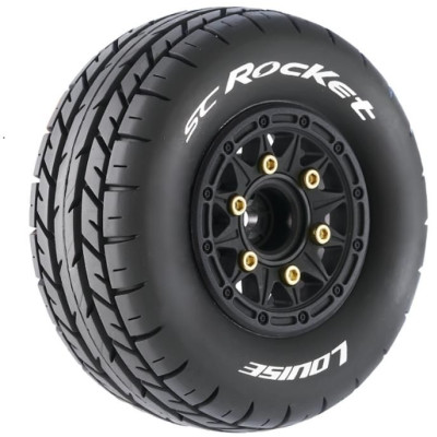 SC-ROCKET 1/10, 12mm, 14mm a 17mm odnímatelný hex, Černé disky, 2 ks