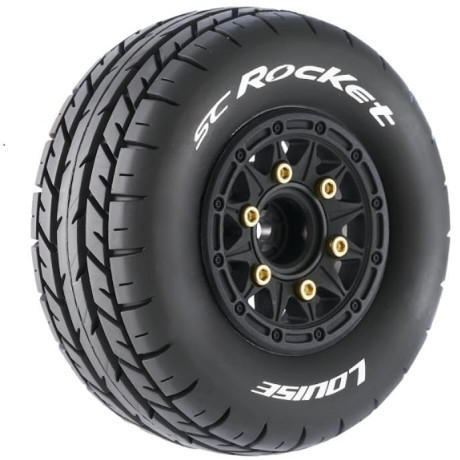 SC-ROCKET 1/10, 12mm, 14mm a 17mm odnímatelný hex, Černé disky, 2 ks