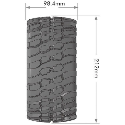 X-CHAMP SPORT 1/5 24mm hex Black Rims, 2 ks