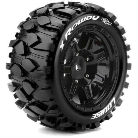X-ROWDY SPORT 1/5 24mm hex Black Rims, 2 ks