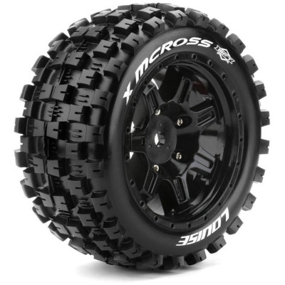 X-MCROSS SPORT 1/5 24mm hex Black Rims, 2 ks