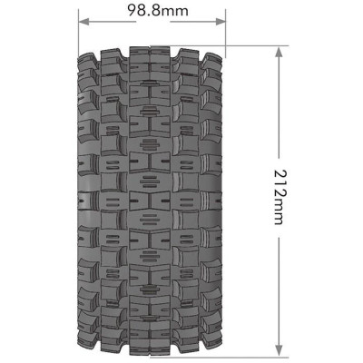 X-MCROSS SPORT 1/5 24mm hex Black Rims, 2 ks
