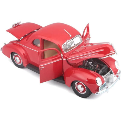 Maisto Ford Deluxe Coupe 1939 1:18 červená