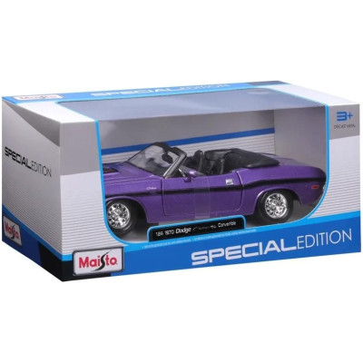 Maisto Dodge Challenger R/T Convertible 1970 1:24 fialová metalíza