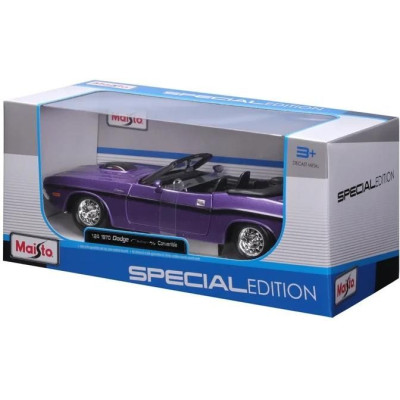 Maisto Dodge Challenger R/T Convertible 1970 1:24 fialová metalíza