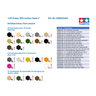 Tamiya 35362 French Leclerc Series 2 1:35