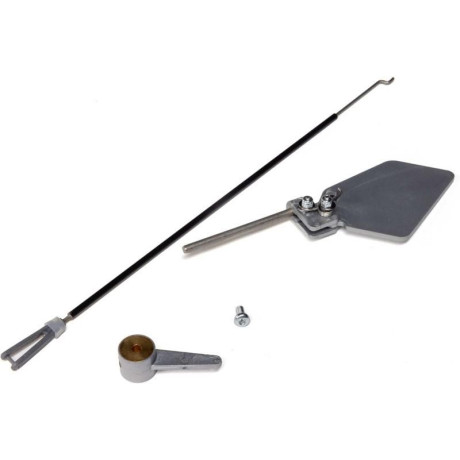 E-flite plováky Carbon-Z stříbrné - kormidlo s táhlem