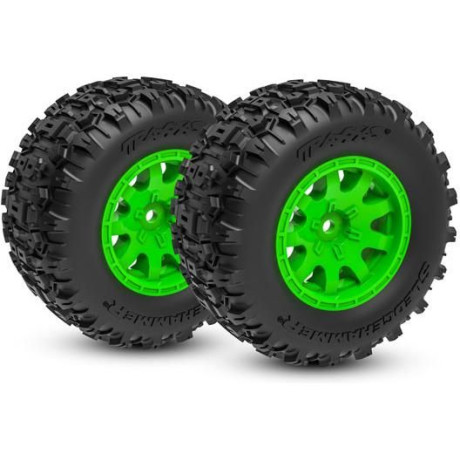 Traxxas kolo 2.1/2.6", disk zelený, pneu Sledgehammer (zadni) (2)