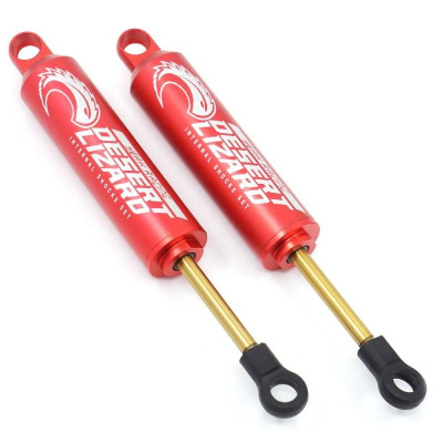 Hliníkové olejové tlumiče Desert Lizard, červené 110mm ( 2 ks )
