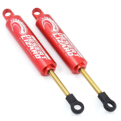 Hliníkové olejové tlumiče Desert Lizard, červené 110mm ( 2 ks )
