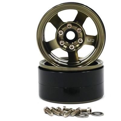 1.9 Beadlock Hliníkové CNC 5 Spoke Titanium, 2ks