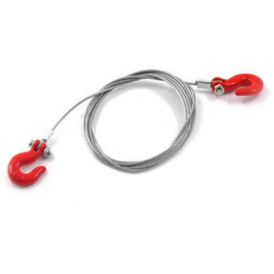 Ocelové tažné lano s háky (1ks)