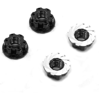 Hliníkové matice kol Lock Nut 4ks - Černé
