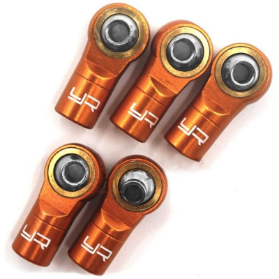 Kovový AL kulový čep M3, 5ks, Oranžový, opačný závit