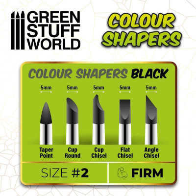 Clay Shapers - Color Shapers SIZE 2 - Black Firm / Tvorítka 2 - čierna pevná