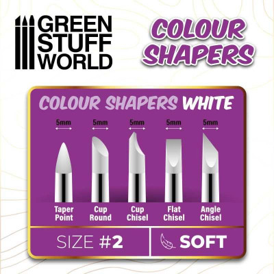 Clay Shapers - Color Shapers SIZE 2 - White Soft / Tvorítka 2 - biela mäkká