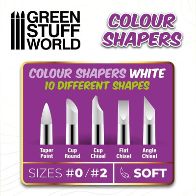Clay Shapers - Color Shapers COMBO 0 and 2 - Black Firm / Tvorítka 0 a 2 - čierna pevná