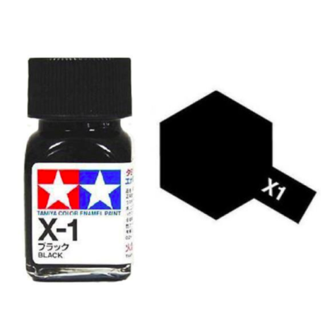 Tamiya 80001 Enamel X-1 Black Gloss 10ml