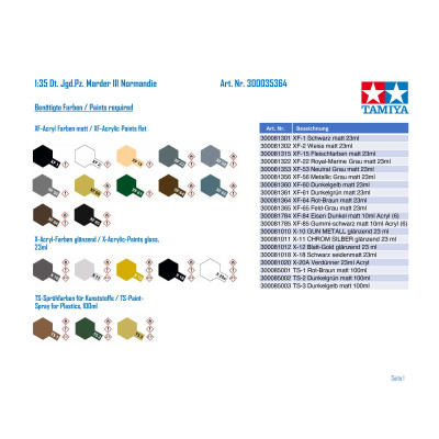 Tamiya 35364 German Tank Destroyer Marder IIIM Normandy Front 1:35