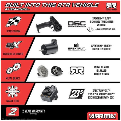 Arrma Mojave Grom 223S BLX 1:18 4WD Smart RTR modrá