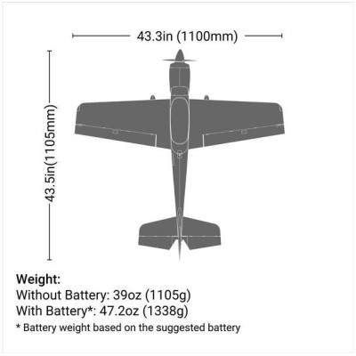 E-flite Sportix 1.1m AS3X+ SAFE Select BNF Basic