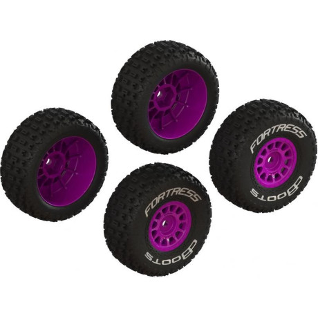 Arrma kolo s pneu dBoots Fortress, disk růžový (4): Grom