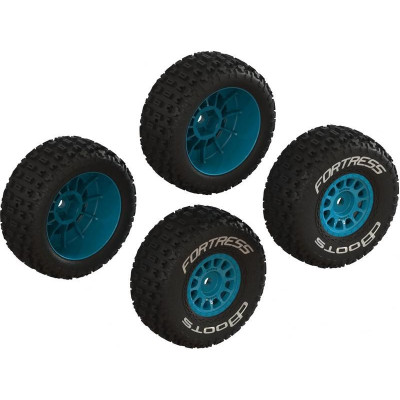 Arrma kolo s pneu dBoots Fortress, disk modrý (4): Grom